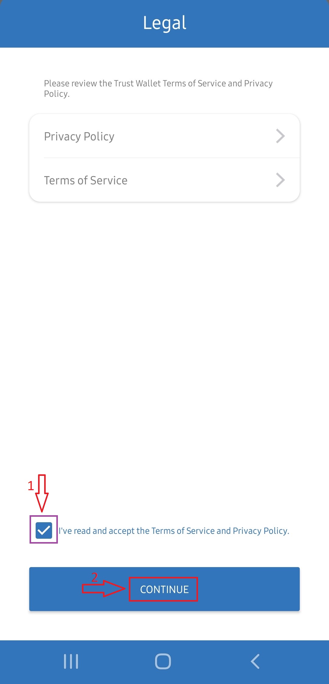 راه اندازی کیف پول تراست ولت
