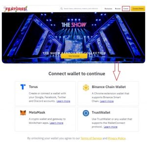 ساخت NFT در Featured By Binance