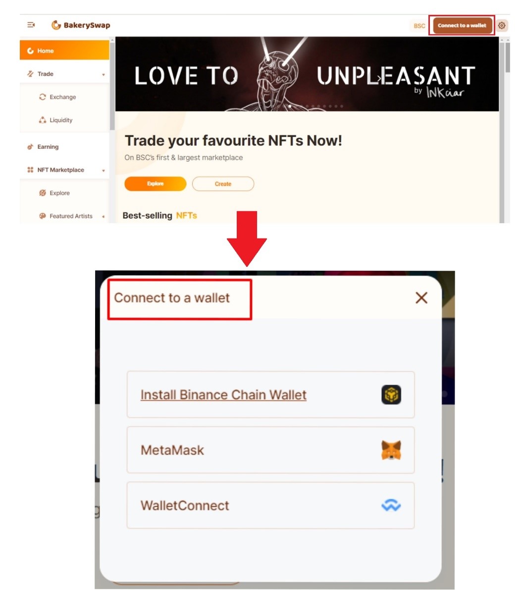 ساخت NFT در BakerySwap