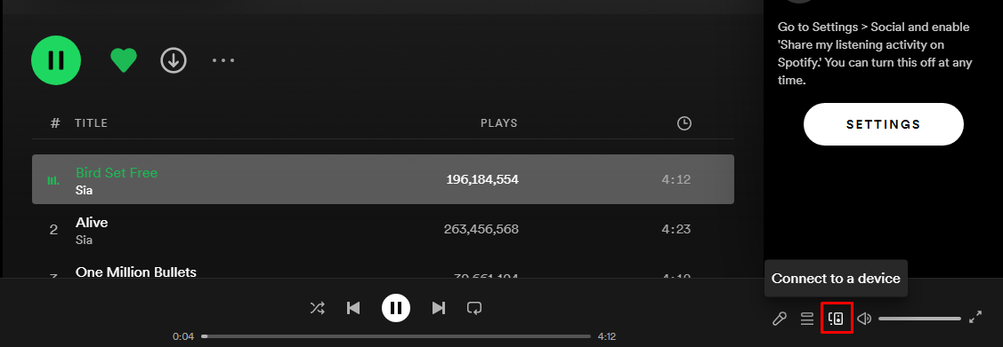 اسپاتیفای کانکت در وب