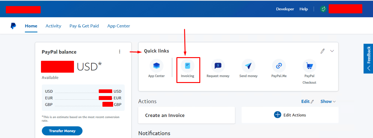 اینویس invoice پی پال چیست