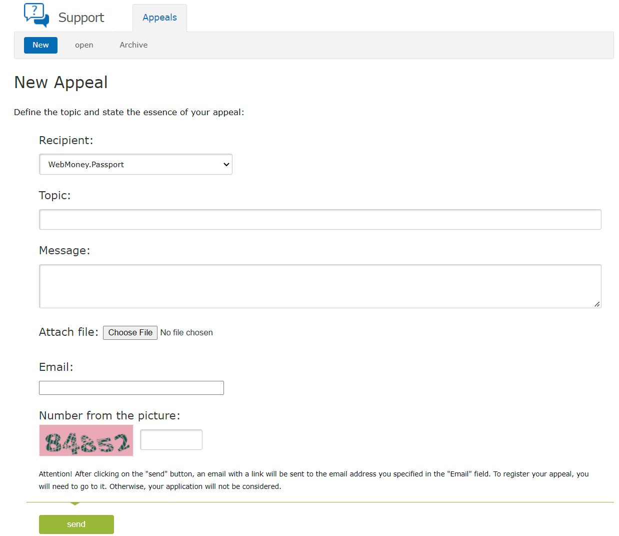 ارتباط با پشتیبانی در وبمانی