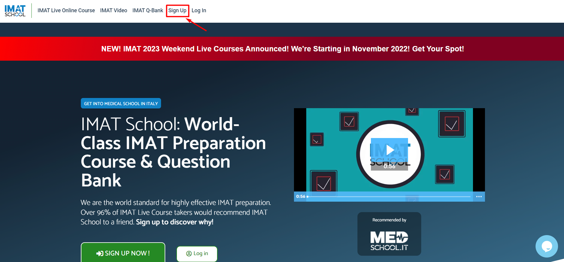 ثبت نام آزمون آزمایشی IMAT