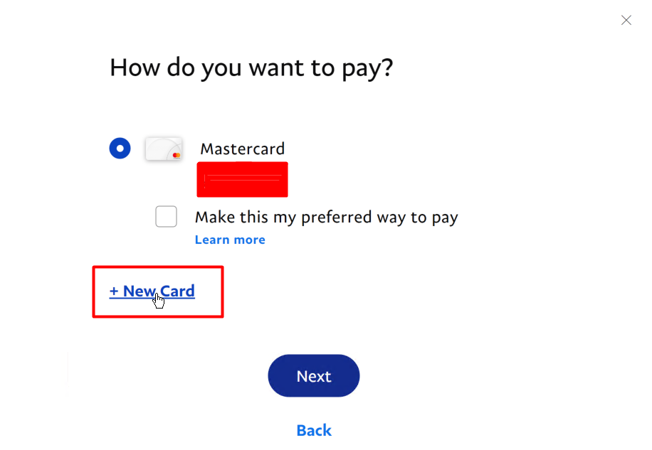اضافه کردن کارت برای پرداخت در پی پال