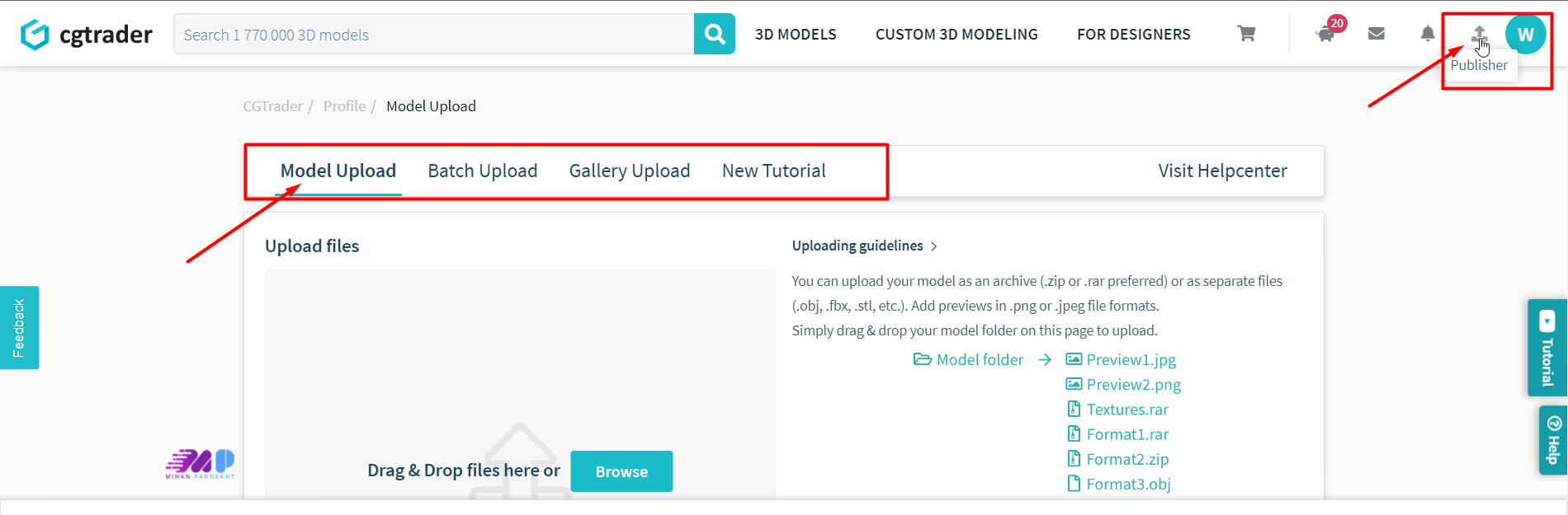 کار در سایت cgtrader