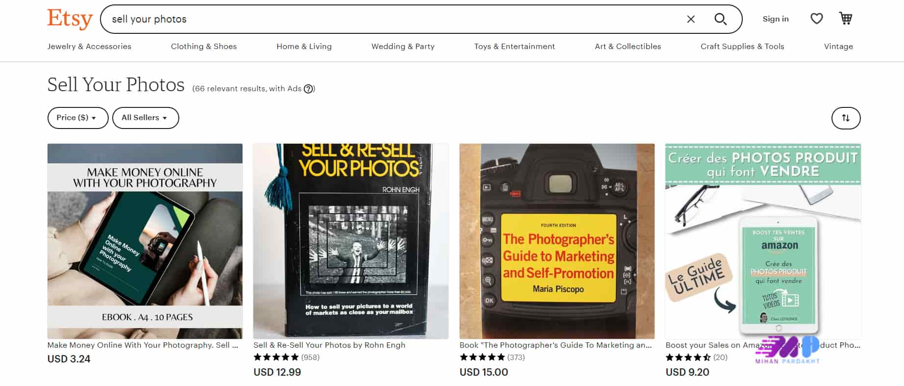 فروش عکس در سایت خارجی اتسی